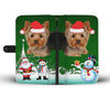 Yorkshire Terrier (Yorkie) Green Christmas Print Wallet Case-Free Shipping - Deruj.com