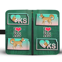 Lovely Brown Eskimo Dog Print Wallet Case-Free Shipping-KS State - Deruj.com