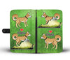 Brown Eskimo Dog Print Wallet Case-Free Shipping-VA State - Deruj.com