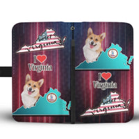 Cardigan Welsh Corgi Dog Print Wallet Case-Free Shipping-VA State - Deruj.com