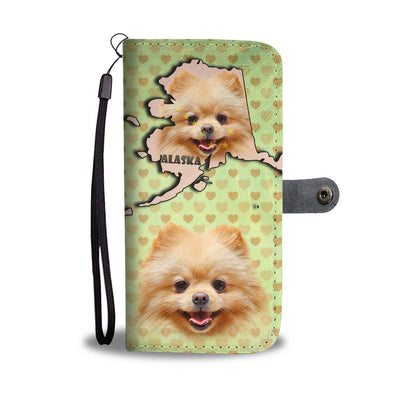Lovely Pomeranian Dog Print Wallet Case-Free Shipping-AK State - Deruj.com