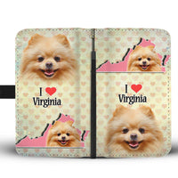 Lovely Pomeranian Dog Print Wallet Case-Free Shipping-VA State - Deruj.com