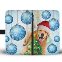 Golden Retriever Christmas Print Wallet Case-Free Shipping - Deruj.com