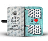 Siberian Husky Dog Pattern Print Wallet Case-Free Shipping-OK State - Deruj.com