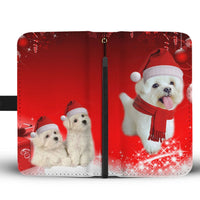 Cute Maltese Christmas Print Wallet Case-Free Shipping - Deruj.com