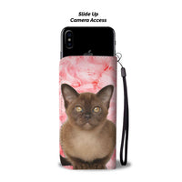 Lovely Burmese Cat Print Wallet Case-Free Shipping-IA State - Deruj.com