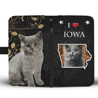 British Shorthair Cat Print Wallet Case-Free Shipping-IA State - Deruj.com