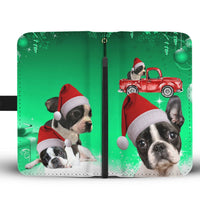 Boston Terrier Christmas Print Wallet Case-Free Shipping - Deruj.com