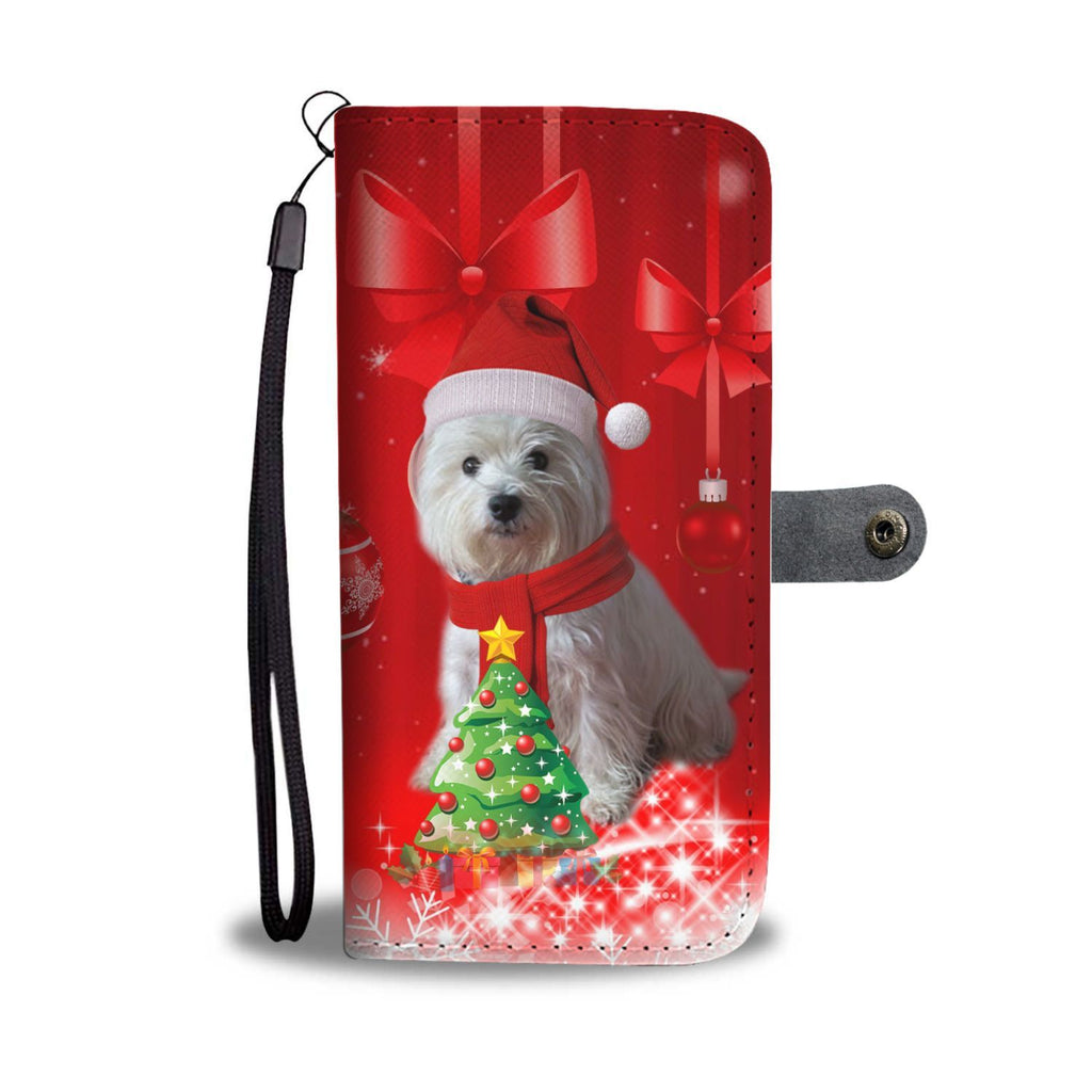 West Highland White Terrier (Westie) Christmas Print Wallet Case-Free Shipping - Deruj.com