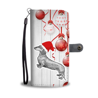 Dachshund Dog Christmas Print Wallet Case-Free Shipping - Deruj.com