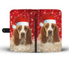 Basset Hound On Christmas Print Wallet Case-Free Shipping