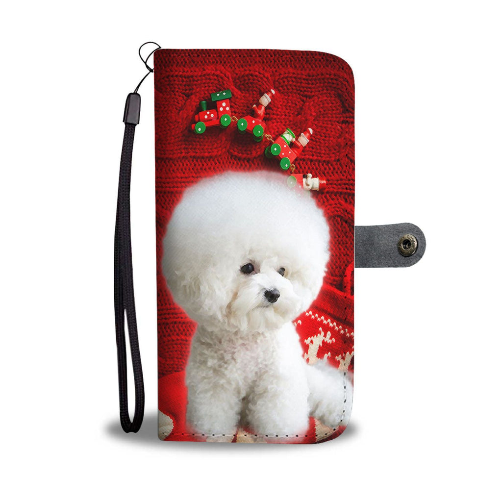 Bichon Frise On Christmas Print Wallet Case-Free Shipping - Deruj.com