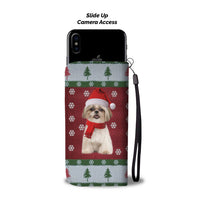 Shih Tzu Dog Christmas Print Wallet Case-Free Shipping - Deruj.com