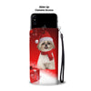 Shih Tzu Dog Red Christmas Print Wallet Case-Free Shipping - Deruj.com