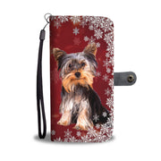 Cute Yorkshire Terrier Christmas Print Wallet Case-Free Shipping - Deruj.com