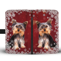 Cute Yorkshire Terrier Christmas Print Wallet Case-Free Shipping - Deruj.com