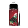 Bulldog Red Christmas Print Wallet Case-Free Shipping - Deruj.com
