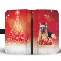 German Shepherd Christmas Print Wallet Case-Free Shipping - Deruj.com