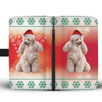 Cute Poodle Dog Christmas Print Wallet Case-Free Shipping - Deruj.com