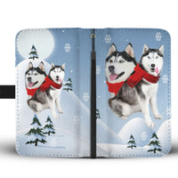 Amazing Siberian Husky Christmas Print Wallet Case-Free Shipping - Deruj.com