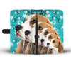Lovely Beagle Dog Christmas Print 3D Wallet Case-Free Shipping - Deruj.com