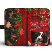 Bernese Mountain Dog On Christmas Print Wallet Case-Free Shipping - Deruj.com