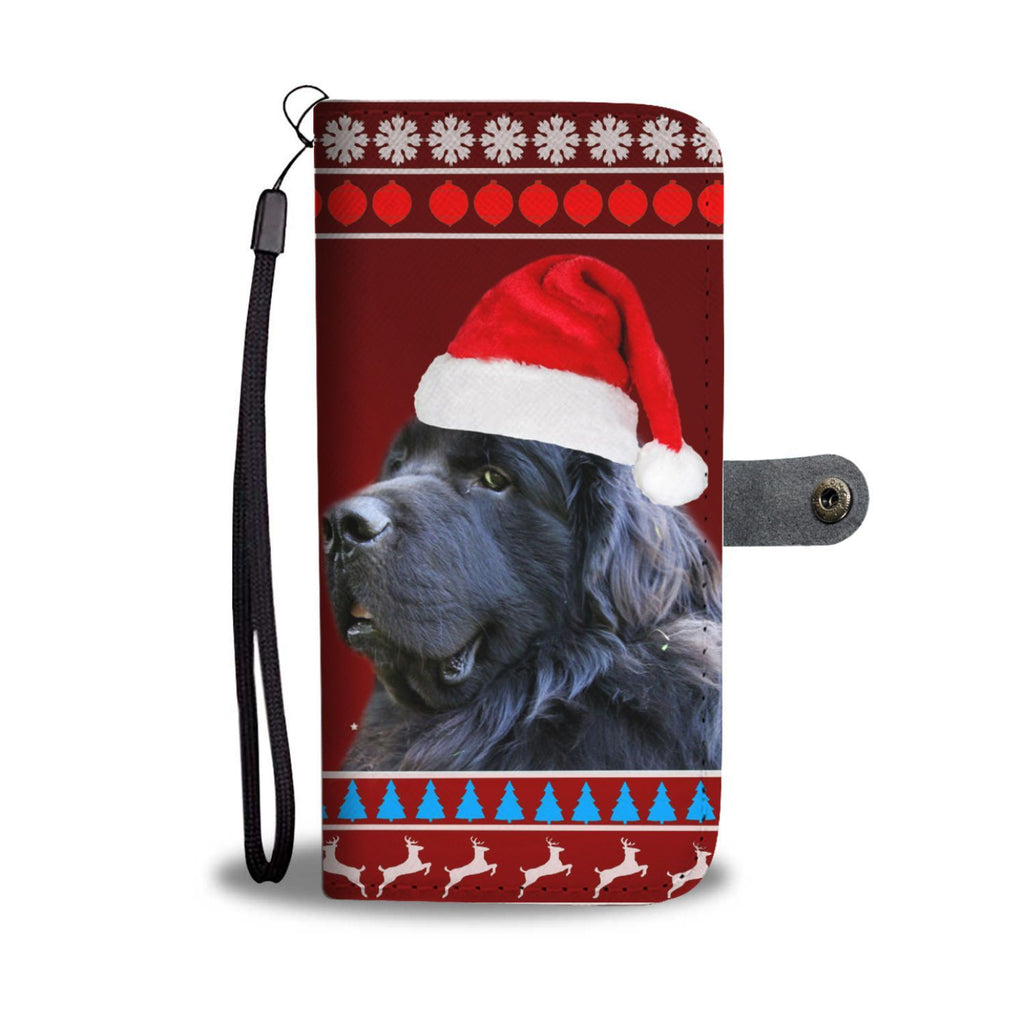 Newfoundland Dog Christmas Print Wallet Case-Free Shipping - Deruj.com