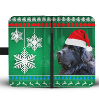Newfoundland Dog Green Christmas Print Wallet Case-Free Shipping - Deruj.com