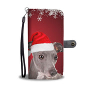 Italian Greyhound Christmas Print Wallet Case-Free Shipping - Deruj.com