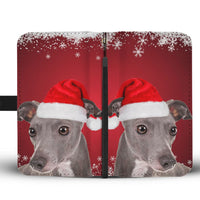 Italian Greyhound Christmas Print Wallet Case-Free Shipping - Deruj.com