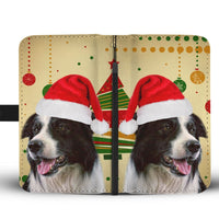 Cute Border Collie Christmas Print Wallet Case-Free Shipping - Deruj.com