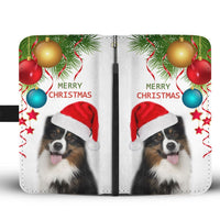 Cute Australian Shepherd Christmas Print Wallet Case-Free Shipping - Deruj.com