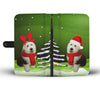 Old English Sheepdog Christmas Green Print Wallet Case-Free Shipping - Deruj.com