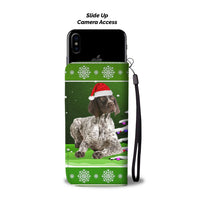 German Shorthaired Pointer Christmas Green Print Wallet Case-Free Shipping - Deruj.com