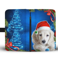 Cute Dachshund Dog On Christmas Print Wallet Case-Free Shipping - Deruj.com