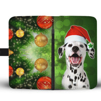 Dalmatian Dog On Christmas Print Wallet Case-Free Shipping - Deruj.com