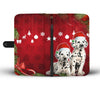 Cute Dalmatian Dog On Christmas Print Wallet Case-Free Shipping - Deruj.com