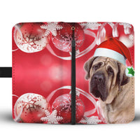 English Mastiff On Christmas Print Wallet Case-Free Shipping - Deruj.com
