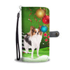 Papillon Dog Christmas Green Print Wallet Case-Free Shipping - Deruj.com