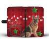 German Shepherd On Christmas Print Wallet Case-Free Shipping - Deruj.com