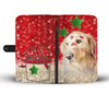 Golden Retriever On Christmas Print Wallet Case- Free Shipping - Deruj.com
