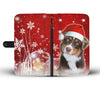 Miniature American Shepherd On Christmas Print Wallet Case-Free Shipping - Deruj.com