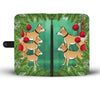 Brown Eskimo Dog Art Christmas Print Wallet Case-Free Shipping - Deruj.com