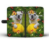Cute Bulldog Puppy Christmas Print Wallet Case-Free Shipping - Deruj.com