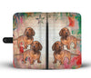 Cute Dachshund Dog Christmas Print Wallet Case-Free Shipping - Deruj.com