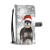 Miniature Schnauzer On Christmas Print Wallet Case-Free Shipping - Deruj.com
