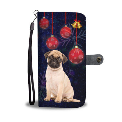 Cute Pug Dog Christmas Print Wallet Case-Free Shipping - Deruj.com