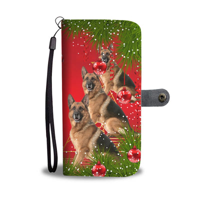 German Shepherd Dog Christmas Print Wallet Case-Free Shipping - Deruj.com