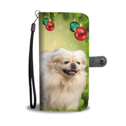 Pekingese Dog On Christmas Print Wallet Case-Free Shipping - Deruj.com