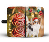 Papillon Dog On Christmas Print Wallet Case-Free Shipping - Deruj.com